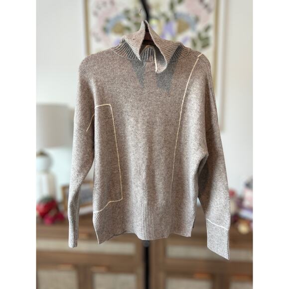 Studio by The Workshop Abstract Stripe Turtleneck Pullover Sweater Size Medium - Picture 3 of 11